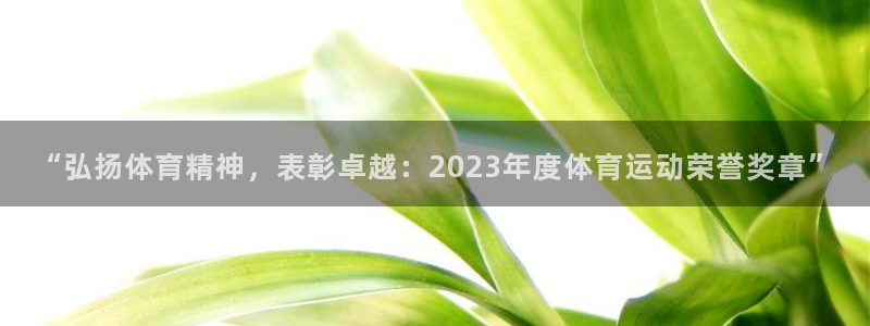 oety欧亿：“弘扬体育精神，表彰卓越：2023年度体育运动荣誉奖章”